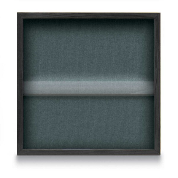 Outdoor Enclosed Combo Board, 48"x36", Satin Frame/White Porc & Black